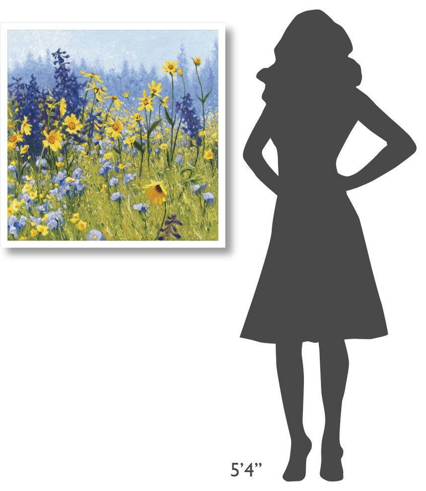"Joyful in July III" Digital Paper Print by Shirley Novak, 32"x32"