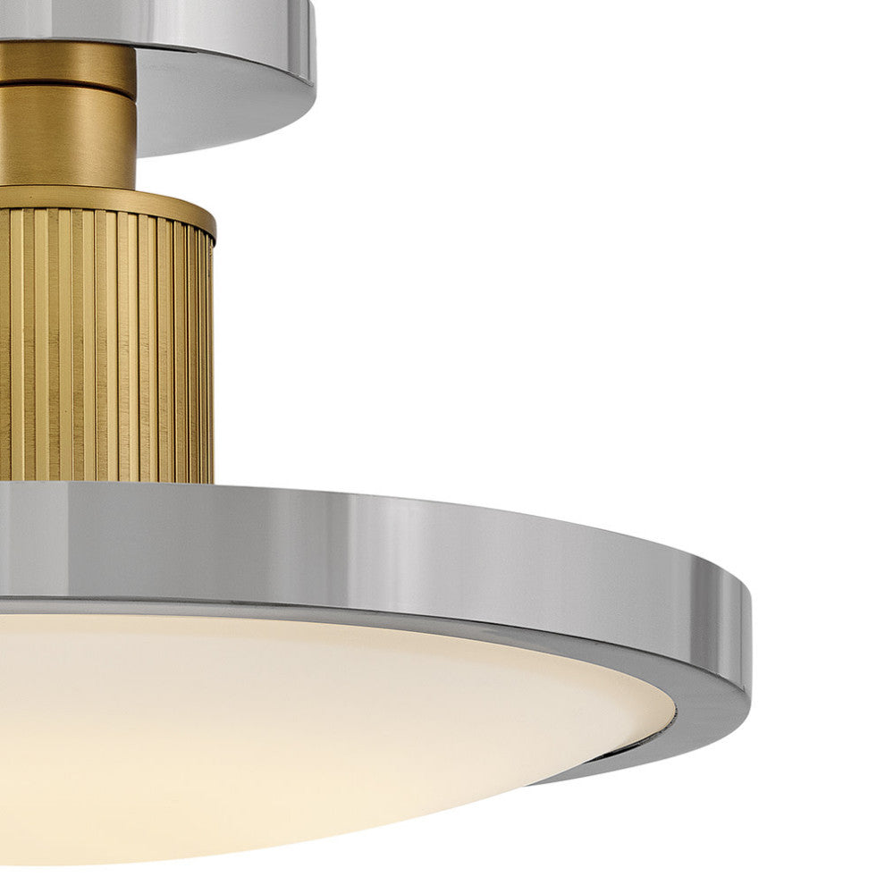 Hinkley Kieran Medium Semi-Flush Mount, Polished Nickel