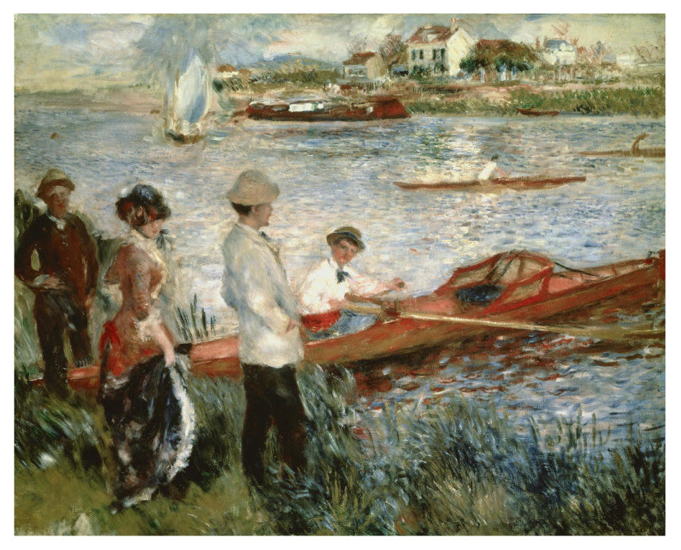 "Oarsmen at Chatou" Digital Paper Print by Pierre-Auguste Renoir, 37"x30"