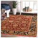 Agra Renato Persian Floral Red Black Hand Knotted Wool and Silk Rug 8'x10'