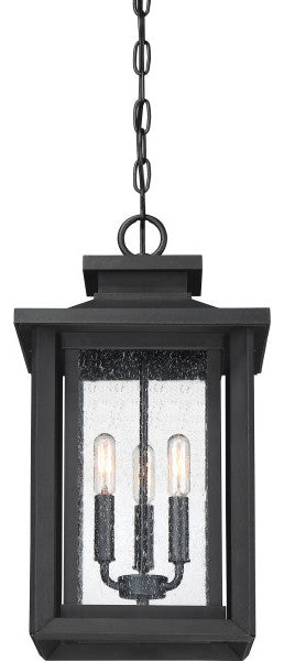 Quoizel WKF1911EK Three Light Outdoor Hanging Lantern Wakefield Earth Black