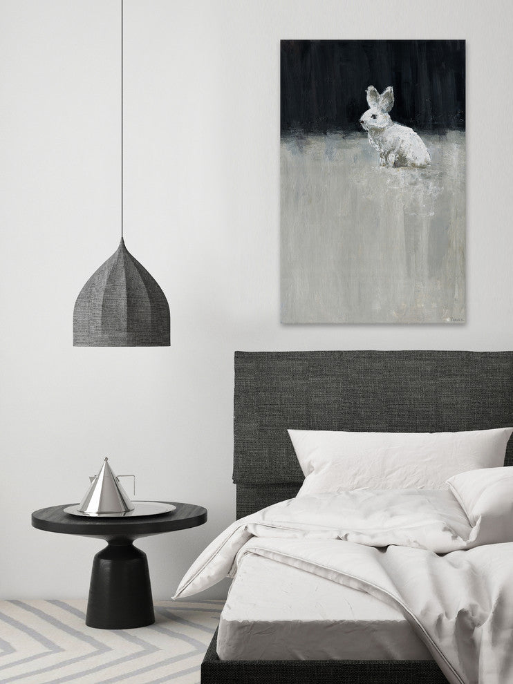 "Lonely Little Bunny" Painting Print on Wrapped Canvas, 40"x60"