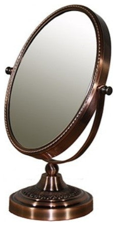 Vintage Style Copper 7X  Magnification Vanity Mirror
