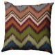 18"x18" Ikat Chevron Decorative Throw Pillow, Pomegranate