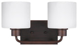 Generation Lighting 4428802 Canfield 2 Light 14"W Bathroom Vanity - Bronze