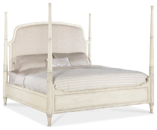 Americana California King Upholstered Poster Bed