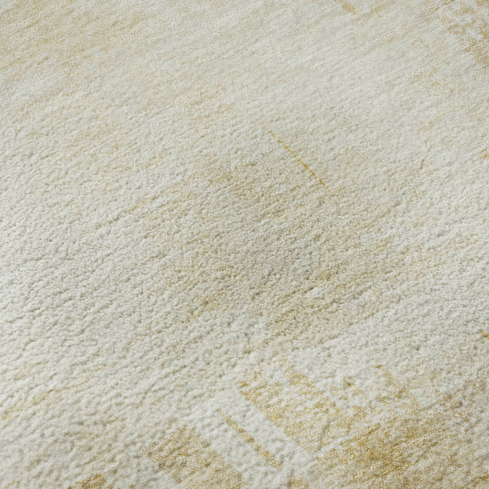 Premium Machine Washable Mayfield AMF624 Beige 8'' x 8'' Round Rug