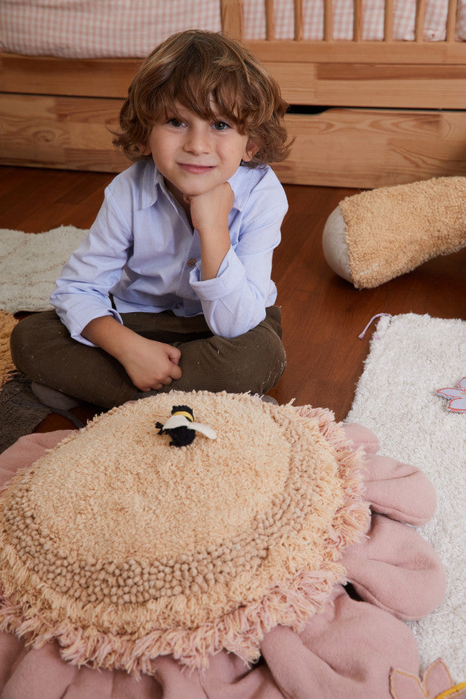 Pink Daisy Floor Cushion