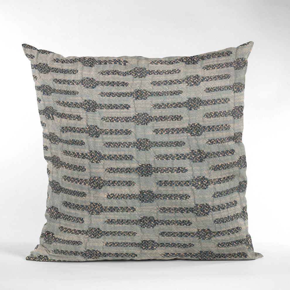 Plutus Blue Needles Stripe Luxury Throw Pillow, 20"x30"