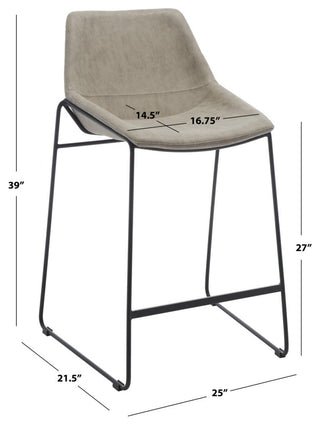 Safavieh Alexis Midcentury Counterstool, Stone/Black