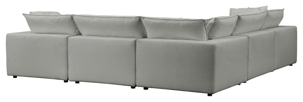 Cali Modular Large Chaise 7-piece Sectional, Slate