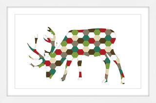 "Christmas Deer" Framed Painting Print