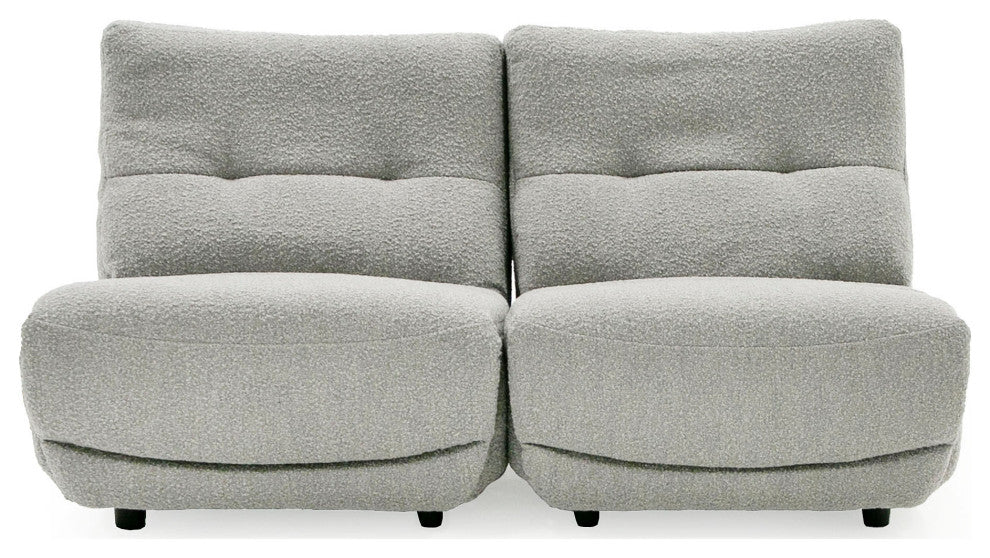 Divani Casa Basil Modern Grey Fabric Small Electric Recliner Chair