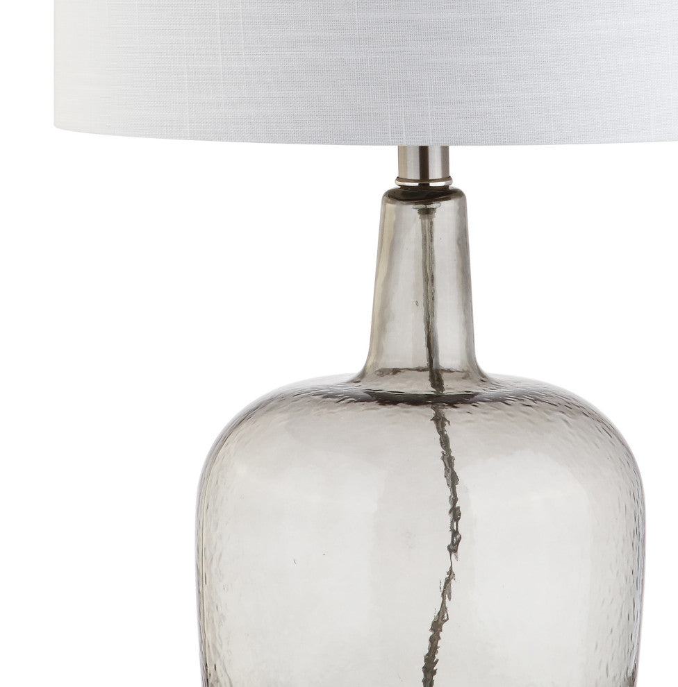 Augustine 26" Glass Table Lamp, Smoked Gray