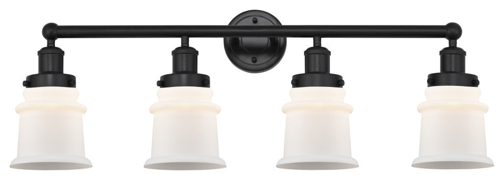 Innovations 616-4W-BK-G181S Canton 4 Light Bath Vanity Light, Matte Black