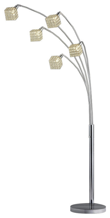 83" LED Crystal Arch Floor Lamp With Dimmer