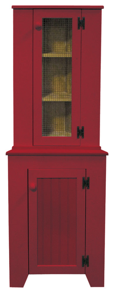 Corner Cabinet Top Hutch, Red
