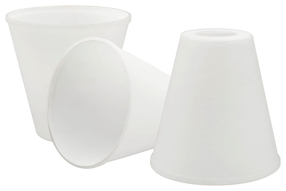 23619-3 Replacement Frosted Opal & White Inside Vanity Glass Shade,3 Pack.