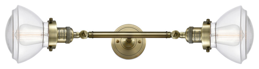 INNOVATIONS 208L-AB-G322 2-Light Bath Vanity Light Antique Brass