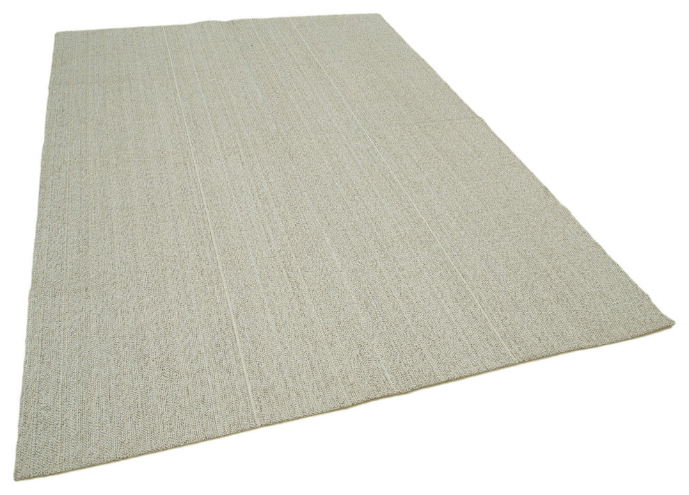 Rug N Carpet - Handmade Turkish 6' 1'' x 8' 10'' Decorative Wool Kilim Rug