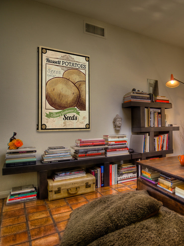 "Seed Packet Potatoes" Painting Print on Canvas