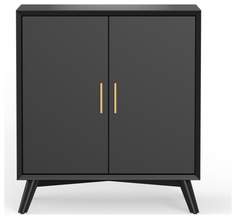 Flynn Small Bar Cabinet, Black