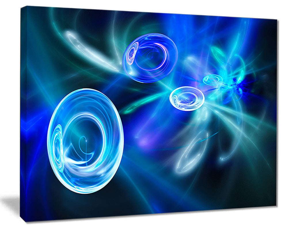 "Blue Fractal Desktop Wallpaper" Abstract Digital Art Canvas Print