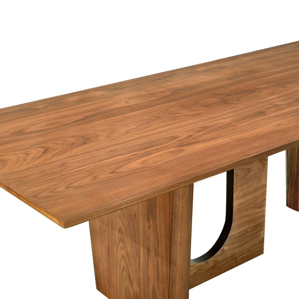 Satra Walnut Rectangular Dining Table - Walnut