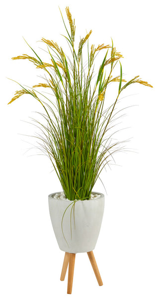 Front-facing full view on a clean white background; product clearly represented with white planter and legs.