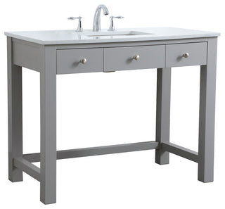 42" ADA Compliant Bathroom Vanity, Gray
