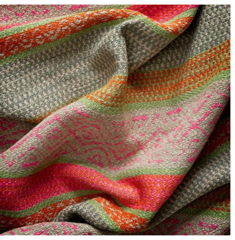 Decorative Pink Handwoven Throw Pillow | Andrew Martin Pampas