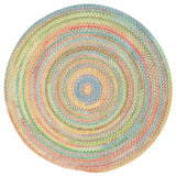 Baby's Breath Braided Round Rug, Light Green 9'6"