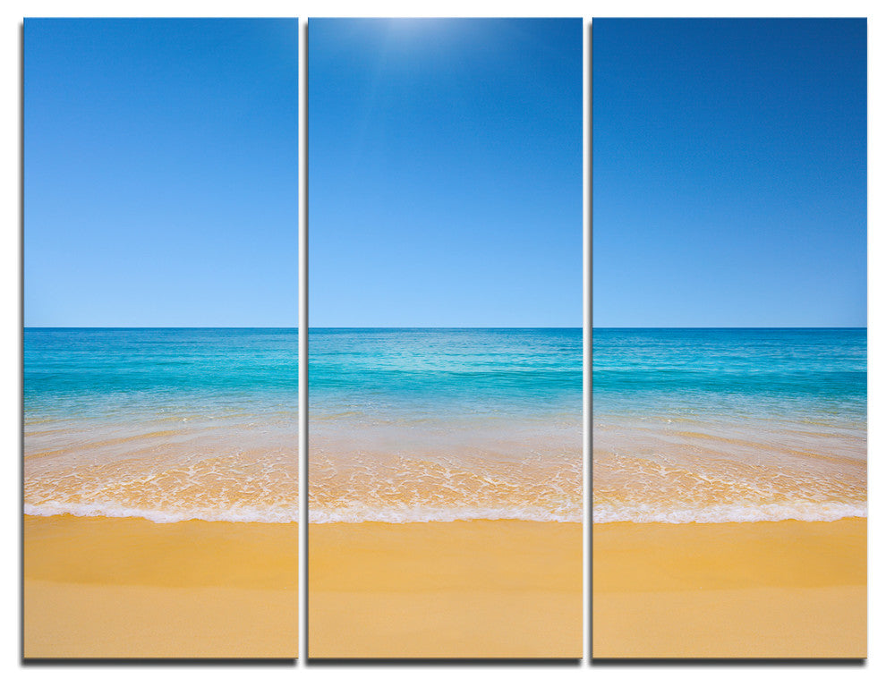 "Dark View of Tropical Beach" Photo Canvas Print, 3 Panels, 36"x28"