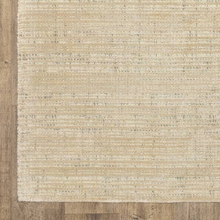 Cayden Textural Stripe Wool Blend Beige/ Ivory Hand-tufted Rug 8' x 10'