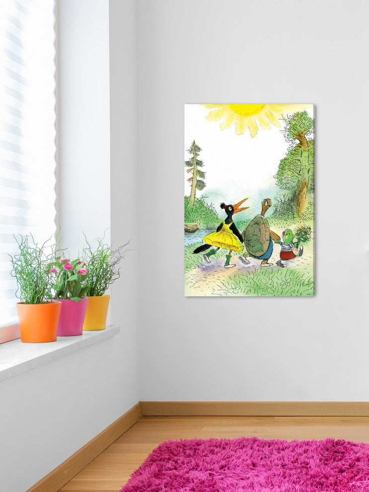 "Let s Go for a Walk" Painting Print on Canvas by Curtis