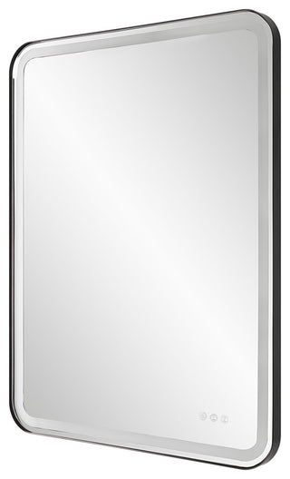 Crofton Lighted Large Mirror, Black