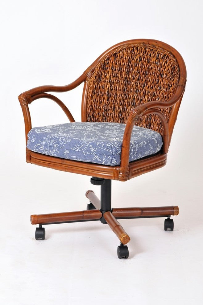 Panama Tilt Swivel Caster Chair In Sienna With Cabo Ginger
