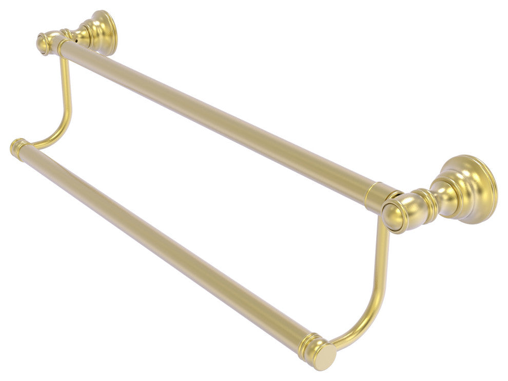 Carolina 24" Double Towel Bar, Satin Brass