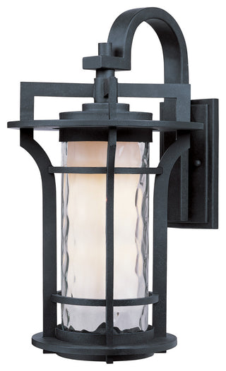 Maxim 30484 Oakville 14" Tall 1 Light Wall Sconce - Black Oxide / Water Glass