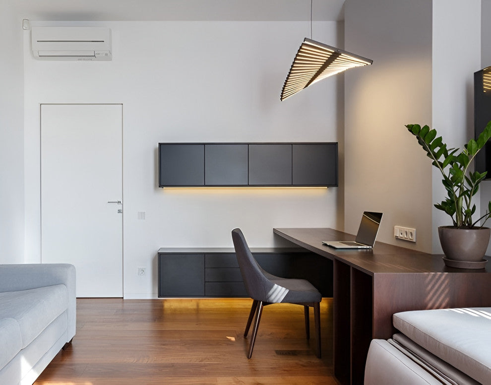 Acquaformosa | Black/White Art Minimalistic LED Pendant Chandelier, Black, L18.9, Warm Light