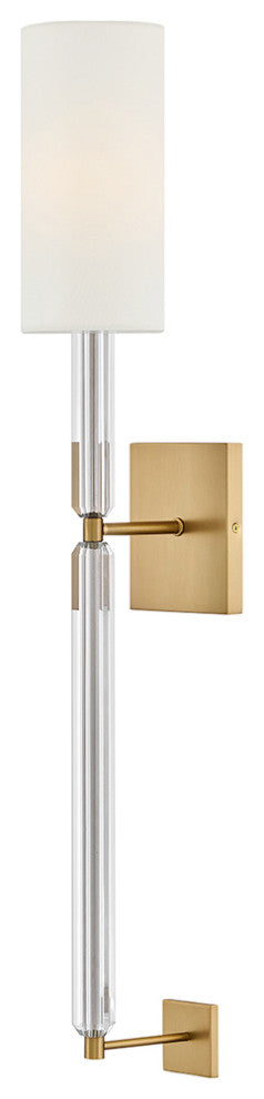 Hinkley Anika Large Single Light Sconce, Lacquered Brass