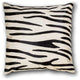 18"x18"x5" Black and White Cowhide Pillow, Zebra