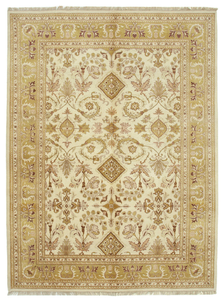 Rug N Carpet - Hand-Knotted Oriental 8' 9" x 11' 11" Pastel Oushak Area Rug