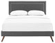 Virginia Full Platform Bed with Round Splayed Legs