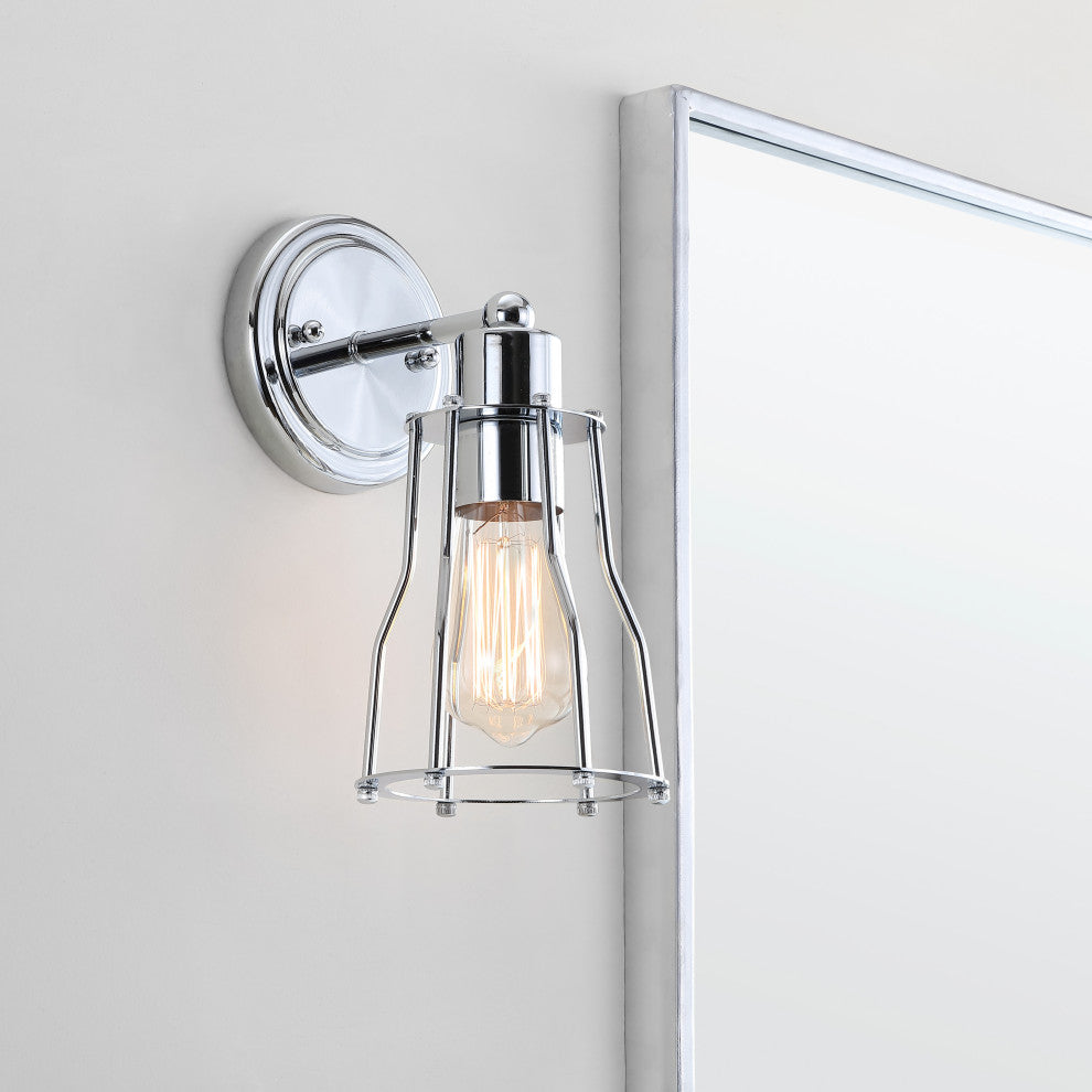 Evelyn Metal Vanity Light, Chrome, 1-Light