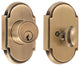 Palladian Sgl Cyl Dblt ADJ.2-3/8"or2-3/4"BS, Antique Brass
