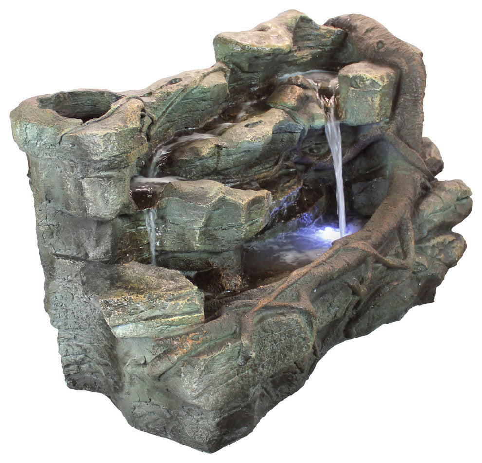 Staggered Rock Canyon Cascading Garden Fountain