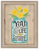 "Sunshine" By Deb Strain, Printed Wall Art, Ready To Hang, Beige Frame