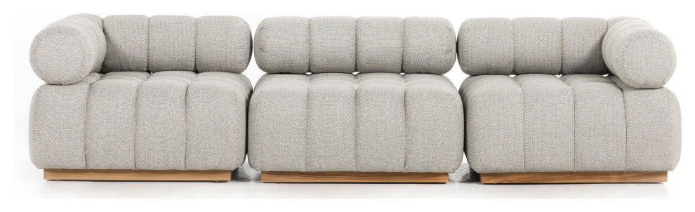Roma Outdoor 3pc Sectional-Ash