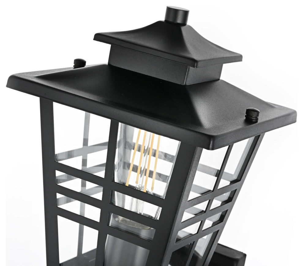 Home Living 7" Outdoor Wall Sconce, Black